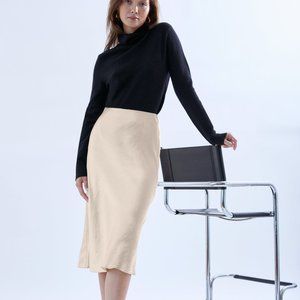 Aritzia Babaton Satin Slip Midi Skirt 6